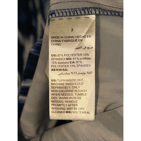 Chico's ZENERGY XL Neema Ikat Half-Zip Golf Dress 4 Way Stretch Athleisure - Picture 8 of 13